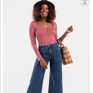 Francesca's Harper High Rise Flare Jean 31